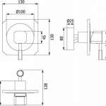 HFVSP-3130Q1 ก๊อกฝักบัวผนังเดี่ยว รุ่น Harmony 