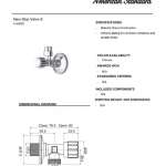 A-4400S สต๊อปวาล์วสำหรับอ่างล้างหน้า/โถสุขภัณฑ์ ขนาด 1/2"