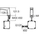 A-8509-AC ก๊อกน้ำเย็นอ่างล้างหน้าอัตโนมัติ รุ่น Line Sensor (แบบใช้ไฟฟ้า)