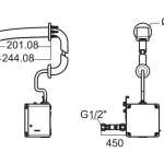 A-8508-DC ก๊อกน้ำเย็นอ่างล้างหน้าอัตโนมัติแบบติดผนัง รุ่น Line Sensor (แบบใช้แบตเตอรี่)