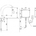 A-8805-000-50 ก๊อกน้ำเย็นอ่างล้างหน้าอัตโนมัติ รุ่น Selectronic Caste Spout (แบบใช้แบตเตอรี่)