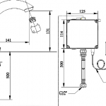 A-8815-000-50 ก๊อกน้ำเย็นอ่างล้างหน้าอัตโนมัติ รุ่น Selectronic Caste Spout (แบบใช้ไฟฟ้า)