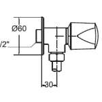 A-7003C-A ก๊อกน้ำเย็นยืนอาบแบบติดผนัง เซรามิควาล์ว พร้อมชุดฝักบัวสายอ่อน รุ่น Jazz 