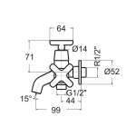 FFAST703-6T1500BT0 ก๊อกน้ำเย็นอเนกประสงค์แบบ 2 ทาง รุ่น Winston