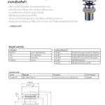 FP-6403-SP สะดืออ่างล้างหน้าแบบกดล็อค ชนิดไม่มีรูน้ำล้น*คลิกดูรายละเอียดเพิ่มเติม