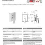 FFAS0921-6T2500BT0 ก๊อกผสมอ่างอาบน้ำและยืนอาบแบบฝังผนัง รุ่น Milano (พร้อม Universal Installation Box) 