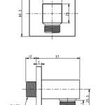 FFAS9142-000500BT0 ข้อต่อฝักบัวสายอ่อน (แบบเหลี่ยม) 