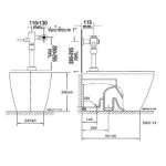 A-5901-038 ฟลัชวาล์วโถสุขภัณฑ์แบบท่อตรง ใช้น้ำ 3.8 ลิตร สำหรับรุ่น Acacia TF-2255