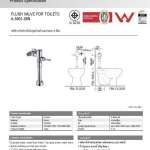 A-5901-06N ฟลัชวาล์วโถสุขภัณฑ์แบบท่อตรง ใช้น้ำ 6 ลิตร