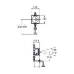 A-8004-6747 ฟลัชวาล์วอัตโนมัติ สำหรับโถปัสสวะชาย รุ่น Selectronic Concealed (ใช้แบตเตอรี่)