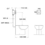 A-8613-000-50 ฟลัชวาล์วอัตโนมัติสำหรับโถสุขภัณฑ์ รุ่น Sense Flow (ใช้ไฟฟ้า)