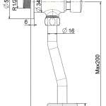 FFAS9859-001500BT0 ฟลัชวาล์วสำหรับโถปัสสาวะชายแบบกด ใช้น้ำ 0.8 L (สำหรับรุ่น TF-412, TF-6789)