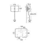 A-8609-000-50 ฟลัชวาล์วอัตโนมัติ สำหรับโถปัสสาวะชาย รุ่น Sense Flow (ใช้แบตเตอรี่)