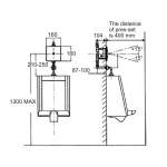 A-8701-000-50 ฟลัชวาล์วอัตโนมัติ สำหรับโถปัสสาวะชาย รุ่น Euro (ใช้แบตเตอรี่)