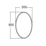 LV-01 กระจกเงา ขนาด 500 x 800 mm. รุ่น Ovalo