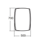 LV-02 กระจกเงา ขนาด 500 x 700 mm. รุ่น Corpo