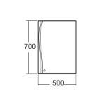 LQ-02 กระจกเงา ขนาด 500 x 700 mm. รุ่น Sassi