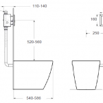 A-8603-000-50 ฟลัชวาล์วอัตโนมัติสำหรับโถสุขภัณฑ์ รุ่น Sense Flow (ใช้แบตเตอรี่)