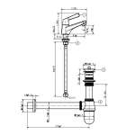 FFAST601-1T1509BT0 ชุดก๊อกน้ำเย็นอ่างล้างหน้า พร้อมอุปกรณ์ รุ่น Winston