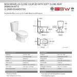 TF-2698SCW-WT-0 สุขภัณฑ์แบบสองชิ้น ใช้น้ำ 4.5 ลิตร (กดบน) รุ่น New Winplus