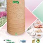 ถังเก็บน้ำบนดิน DOS CHABA AG+ COMBAC ขนาด 400 ลิตร สี Pink Gold