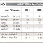 ถังเก็บน้ำบนดิน DOS ROMANO ขนาด 700 ลิตร สี Graphite