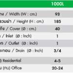 ถังเก็บน้ำบนดิน DOS MINT ขนาด 1000 ลิตร สี Leaf Green