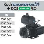 ถังเก็บน้ำ + ปั๊มน้ำ DOS WATER PAC PRO / GRUNDFOS ขนาด 1000 ลิตร สี Cloudy Gray 