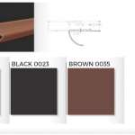 STARFLEX - PVC STAIR NOSING จมูกยาง หนา 1.6 - 2.5 mm.ยาว 4.5 m. สีดำ, สีเทา, สีน้ำตาล  0