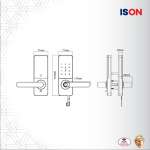 DIGITAL DOOR LOCK กลอนประตูดิจิตอล ดิจิตอลล็อค สีดำ (มีระบบเสียง) ยี่ห้อ IsOn