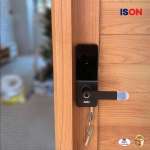 DIGITAL DOOR LOCK กลอนประตูดิจิตอล ดิจิตอลล็อค สีดำ (มีระบบเสียง) ยี่ห้อ IsOn