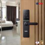 DIGITAL DOOR LOCK กลอนประตูดิจิตอล ดิจิตอลล็อค สีดำ (มีระบบเสียง) ยี่ห้อ IsOn