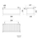 HW109-W109J ตะแกรงอเนกประสงค์ แบบติดผนัง ขนาด 147 x 300 x 116 mm.