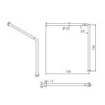 FBVHC-TS794B ราวทรงตัวสเตนเลส เส้นผ่านศูนย์กลาง 32 mm. ขนาด 700 x 750 mm.