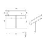 FBVHC-TS795B ราวทรงตัวสเตนเลส เส้นผ่านศูนย์กลาง 32 mm. ขนาด 800 x 700 mm.