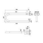 FBVHS-0102DS ราวพยุงสวิงแบบโยก ขึ้น-ลง ขนาด 580 x 220 mm.เส้นผ่าศูนย์กลาง 32 mm.