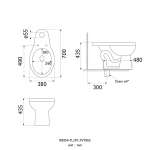 RB954-TL1PC-FVT865 โถสุขภัณฑ์แบบฟลัช ตั้งพื้นชิ้นเดียว