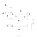 FAHOL-A109BZ ท่อน้ำทิ้งพลาสติก Bottle Trap แบบท่อตรงยาว 402 mm.