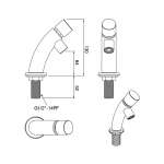 HFVSR-5000B6 ก๊อกกดปิดอัตโนมัติ แบบตั้งพื้น รุ่น Curva