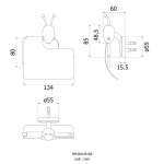 HM104-M104 ที่แขวนกระดาษชำระแบบมีฝาปิด รุ่น Mod