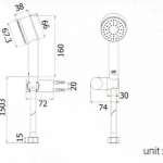 FJHOF-C14AJZ ฝักบัวมือถือชุบโครเมี่ยม 2.5" พร้อมสายอะคริลิค 1.5 เมตรและขายึด 