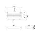 FBVHK-L106AS ชั้นวางของพร้อมราวทรงตัว OD25 mm.รุ่น Kleen