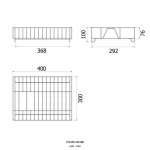 HW106-W106B ตะแกรงวางจานแบบตั้งพื้น ขนาด 300 x 400 x 100 mm.