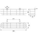 HW109-W109B ตะแกรงอเนกประสงค์ แบบติดผนัง ขนาด 75 x 350 x 80 mm.