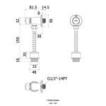 HFVSR-8120S3 ก๊อกกดโถปัสสาวะชาย Urinals Flush Valve