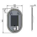 คลิกเลย COTTO กระจกเงาแบบไม่มีกรอบ ขนาด 600 x 900 mm.พร้อมไฟ LED และระบบไล่ฝ้า