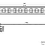 คลิกเลย COTTO รางน้ำทิ้งสำหรับท่อ PVC ขนาด 2 นิ้ว (10 x 80 ซม.) สีเทาด้าน