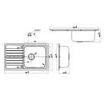 คลิกเลย COTTO อ่างซิงค์สเตนเลส 1 หลุม 1 ที่พักจาน ขนาด 860 x 500 x 205 mm.