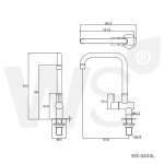 WS-0433L ก๊อกซิงค์เดี่ยว แบบตั้งพื้น คอ L รุ่น TEENY 