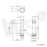 WS-0203M ก๊อกอ่างล้างหน้าเดี่ยว รุ่น MAE PING